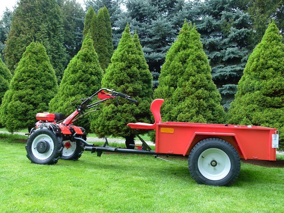 GLEBOGRYZARKA HECHT 7100 Traktorek jednosiowy z przyczepką Dzik