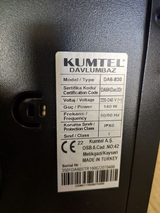 Вытяжка кухонная наклонная KUMTEL EKO 830 BL Турция