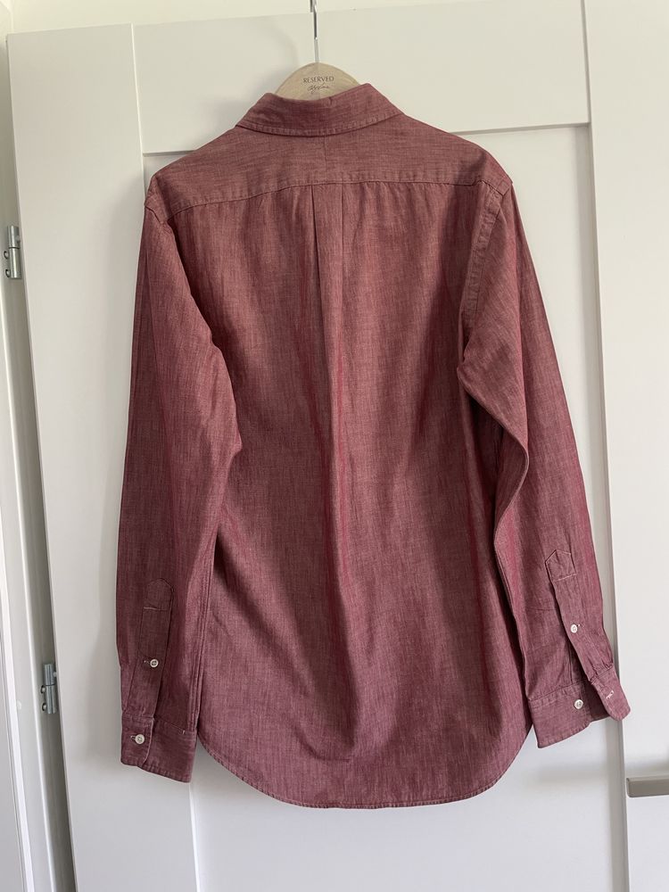 Koszula Ralph Lauren M 38 Meska slim fit czerwona burgundowa letnia