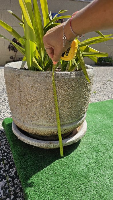 Vaso em pedra de jardim