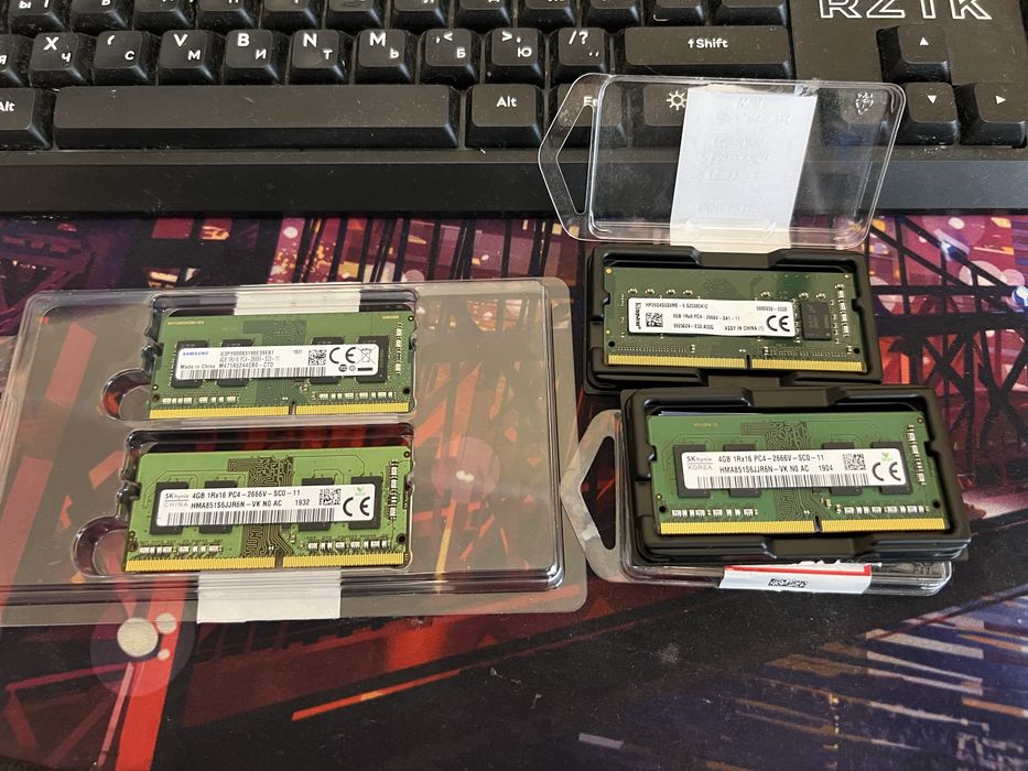 Оперативна память DDR4 8Gb, DDR3 2x4Gb