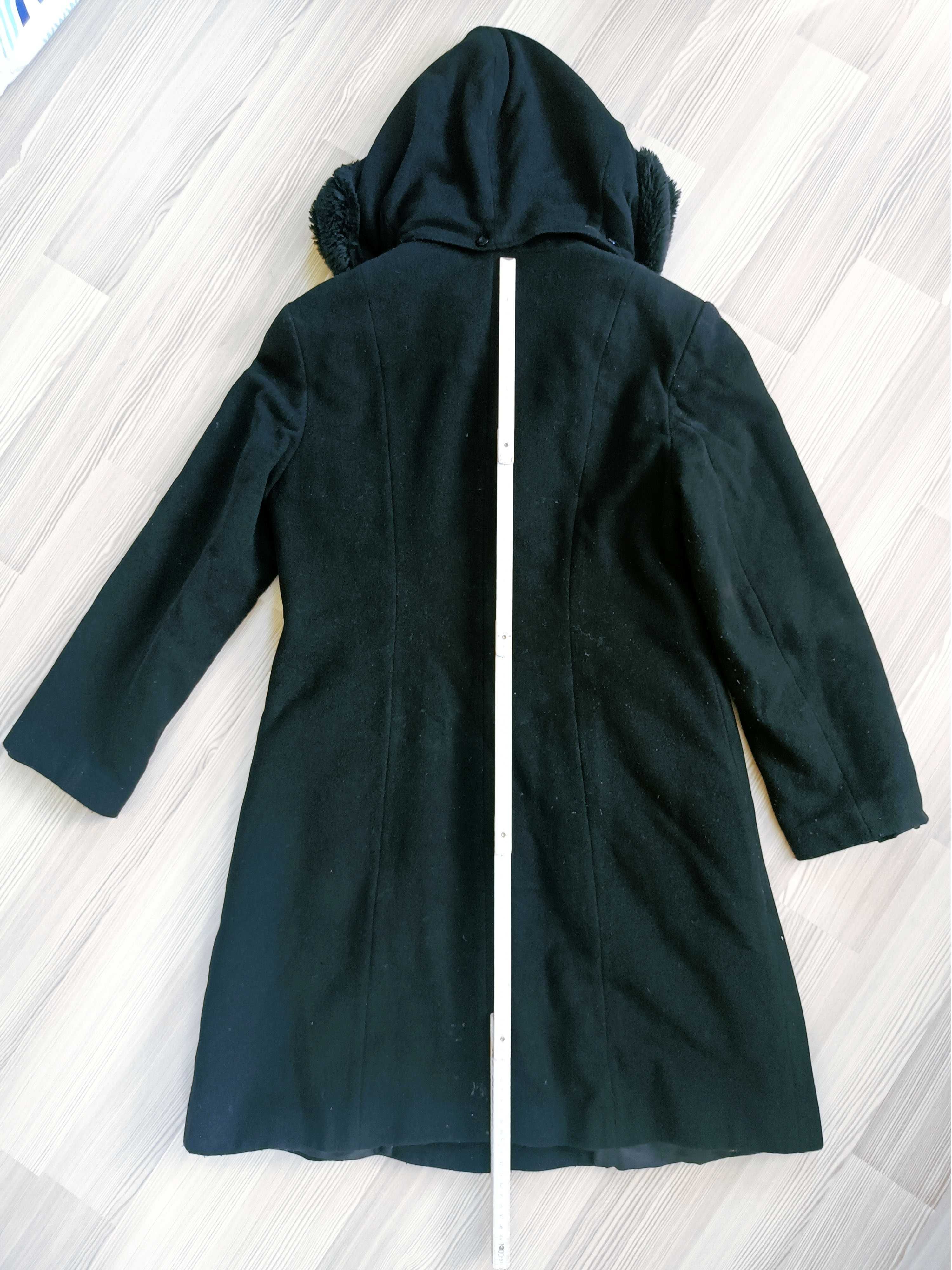 Płaszcz z kapturem Bellandi damski czarny rozmiar M