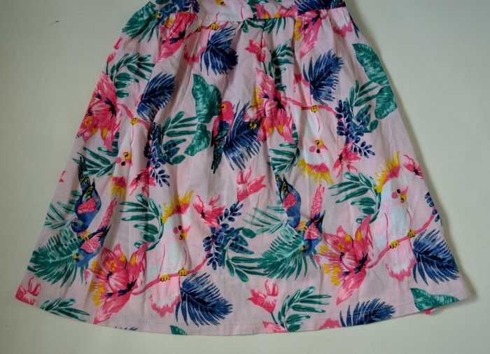 T9 H&M Sukienka Motyle 4-6lat 122-128cm Papugi NOWA