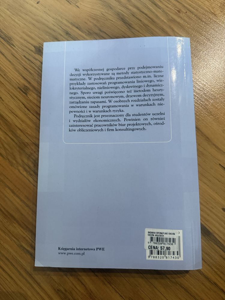 Badania operacyjne Wojciech Sikora