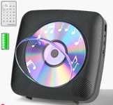 Przenośny głośnik wieża bluetooth USB FM AUX CD pilot czarny