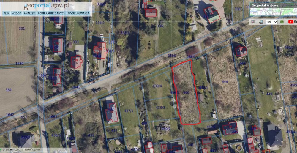 Działka budowlana 1452m2 Bojków Gliwice