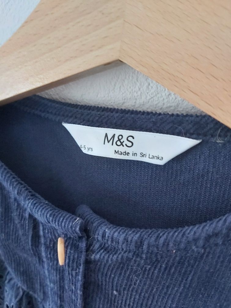 Śliczna sukienka sztruks haft angielski M&S j.nowa 104