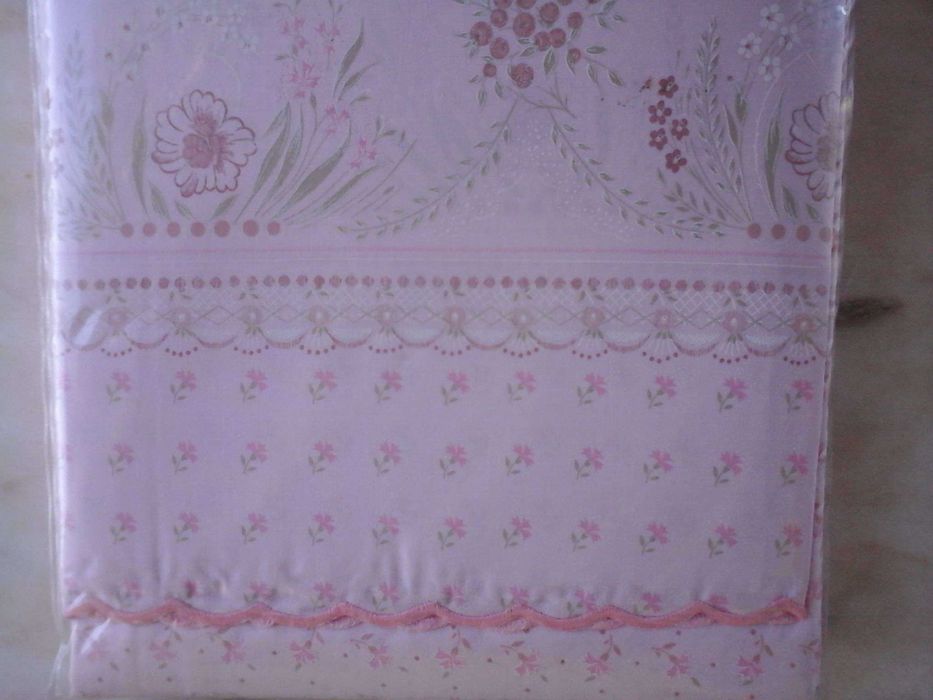Conjunto LENÇÓIS Rosa da "COELIMA", Cama CASAL- Portes OFERTA- NOVOS!