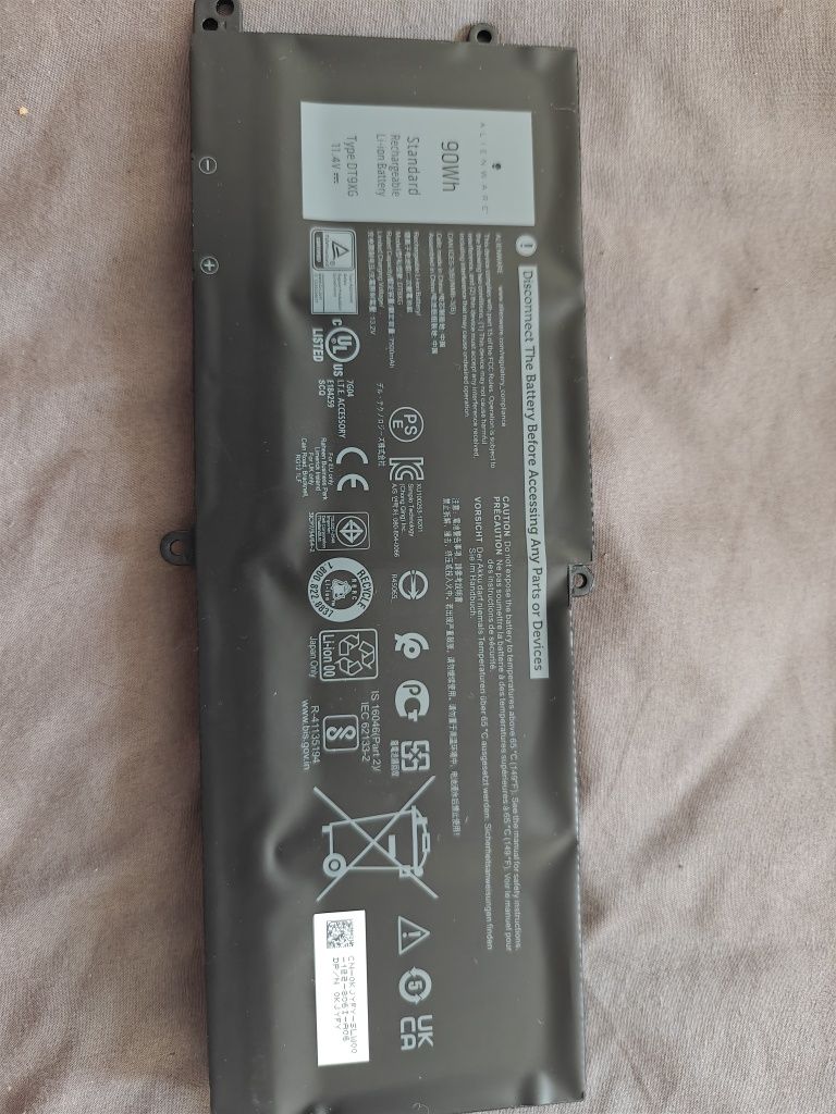Bateria do laptopa Alienware DT9XG