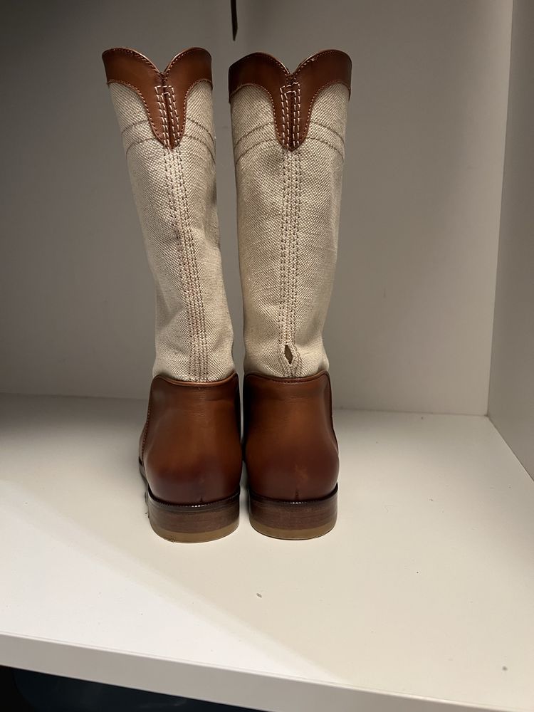 Massimo dutti kozaki kowbojki skora 38