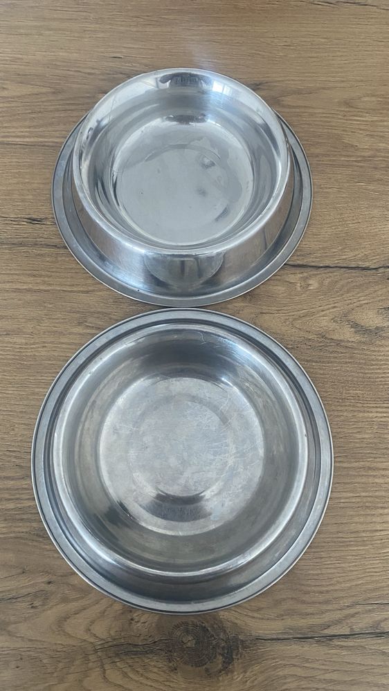 2 miski dla psa lub kota ze stali nierdzenej 21cm