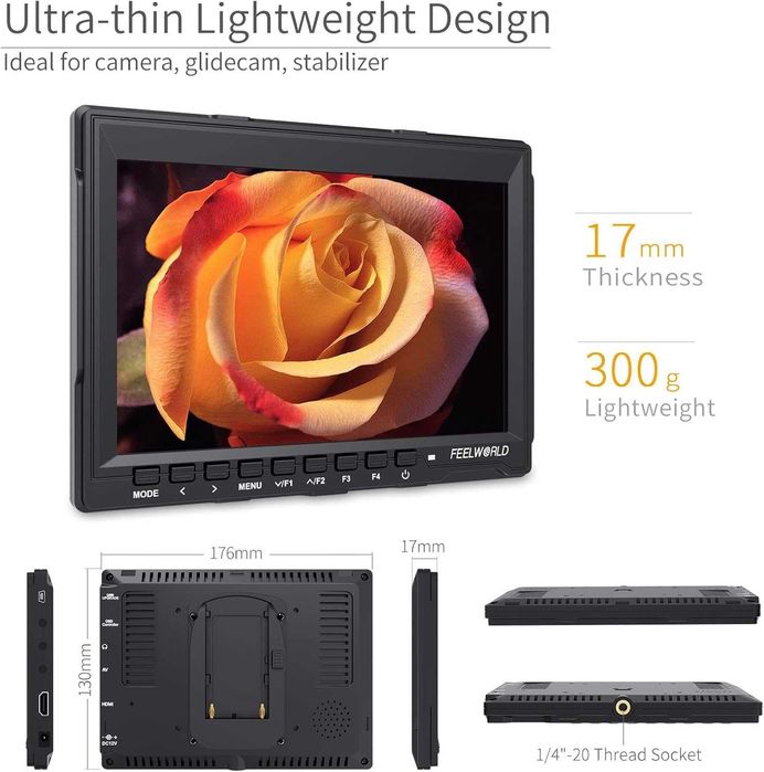 7" calowy monitor LCD do podglądu np. do kamery