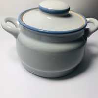 Porcelit Pruszków błękitny ceramiczny garnek waza (17)