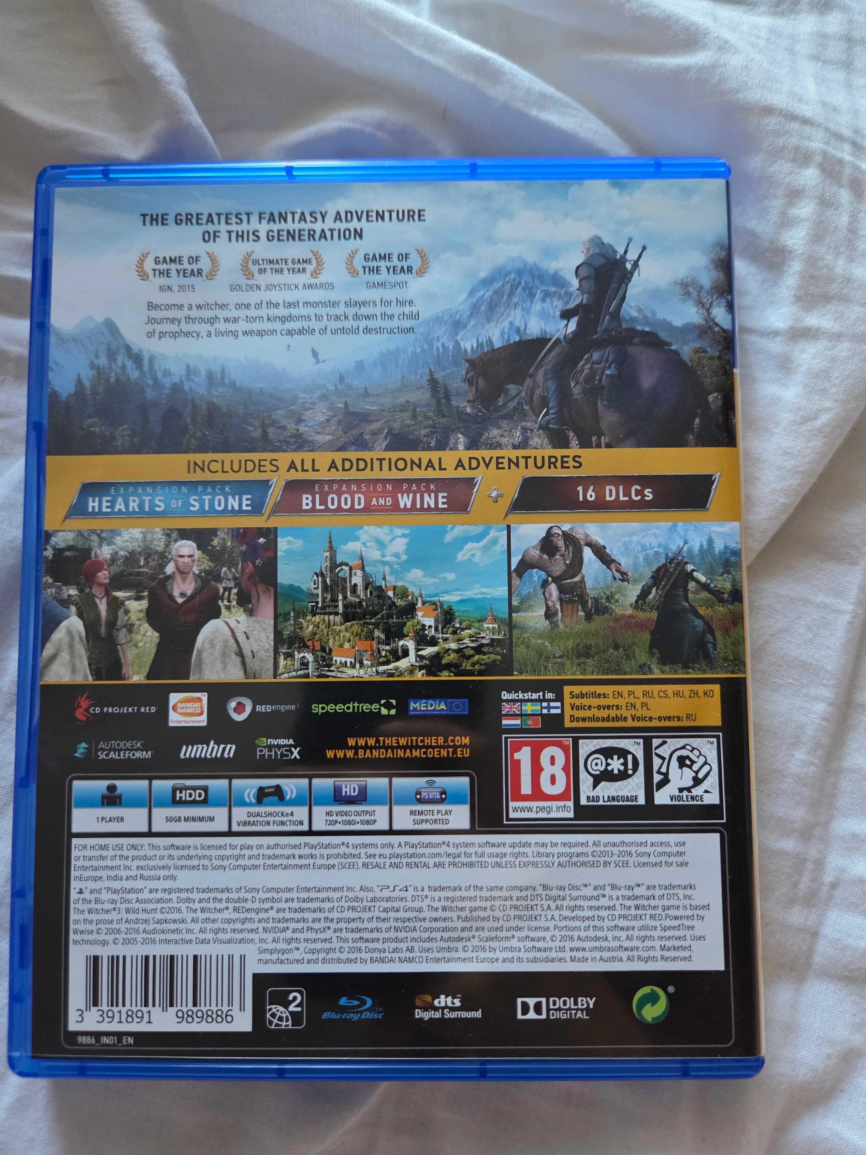 The Witcher 3 - PS4 - Game of the year edition