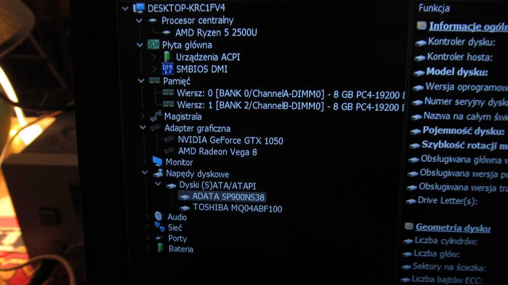 Laptop Gamingowy Asus X570ZD GTX 1050 4GB Ryzen 5 2500U 16GB RAM