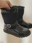 Buty kozaki 29 czarne lakierki
