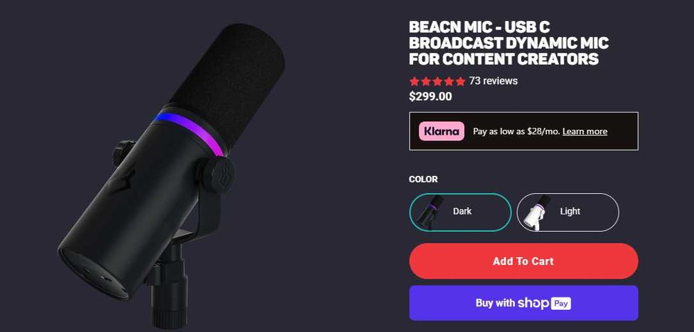 Мікрофон BEACN Mic - USB C / shure