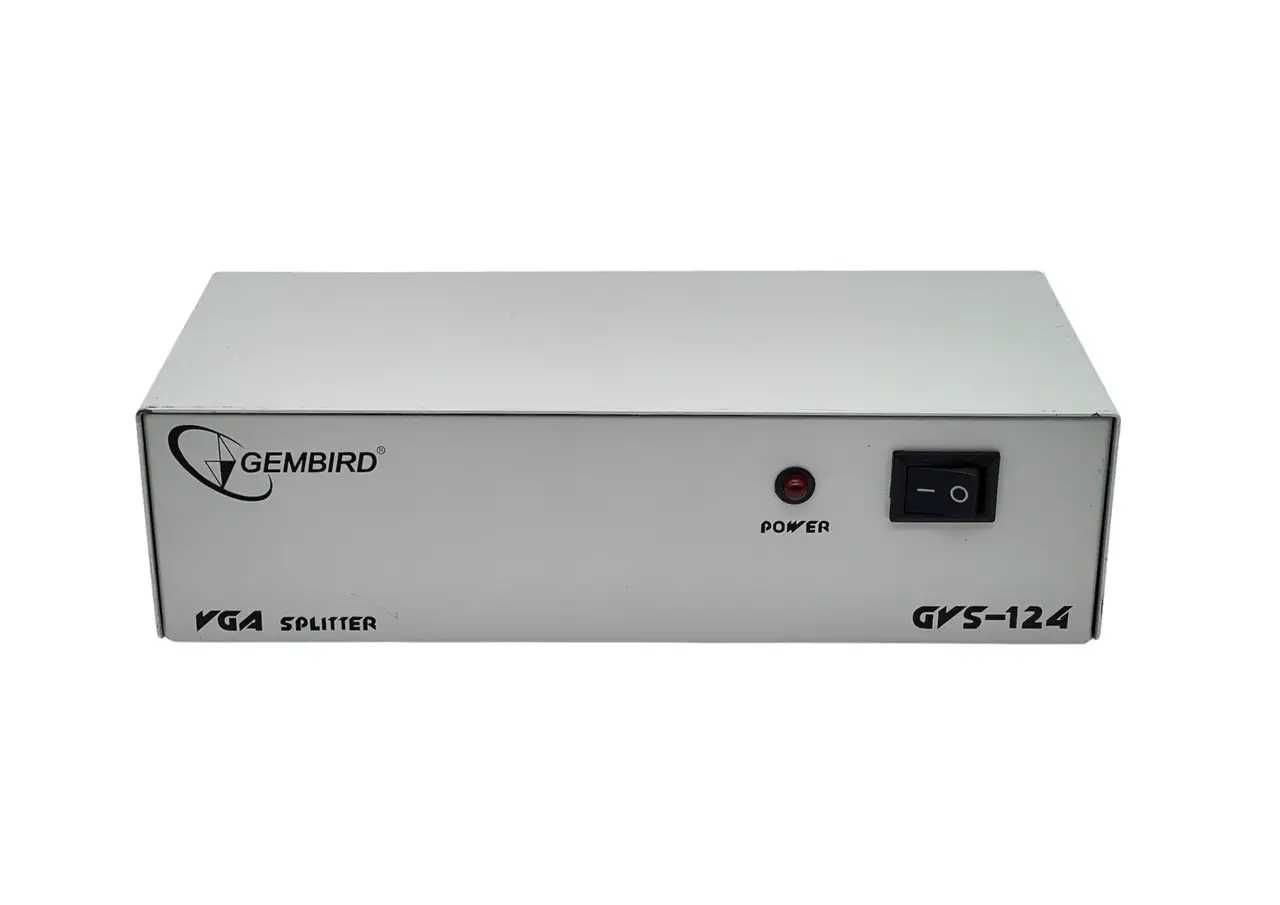 Адаптер Сплиттер VGA на 4 монитора GVS124 (4 HD DB15, до 75м, 200mHz)