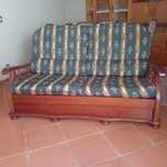 conjunto 3 sofás: sofá cama e 2 sofás individuais
