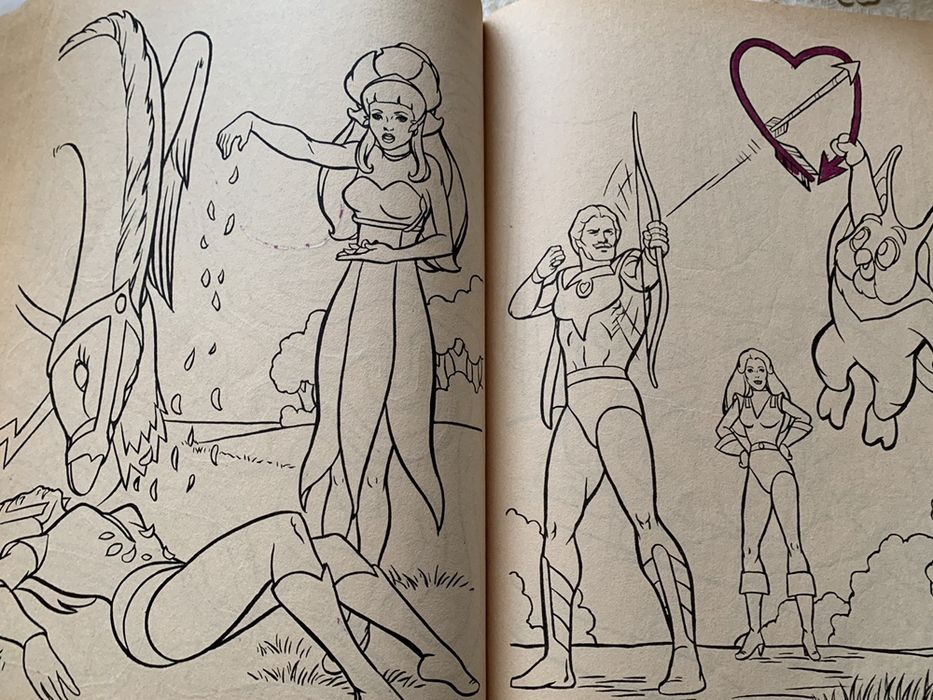 Livro pintar colorir Princess of Power She-Ra Mattel 1986