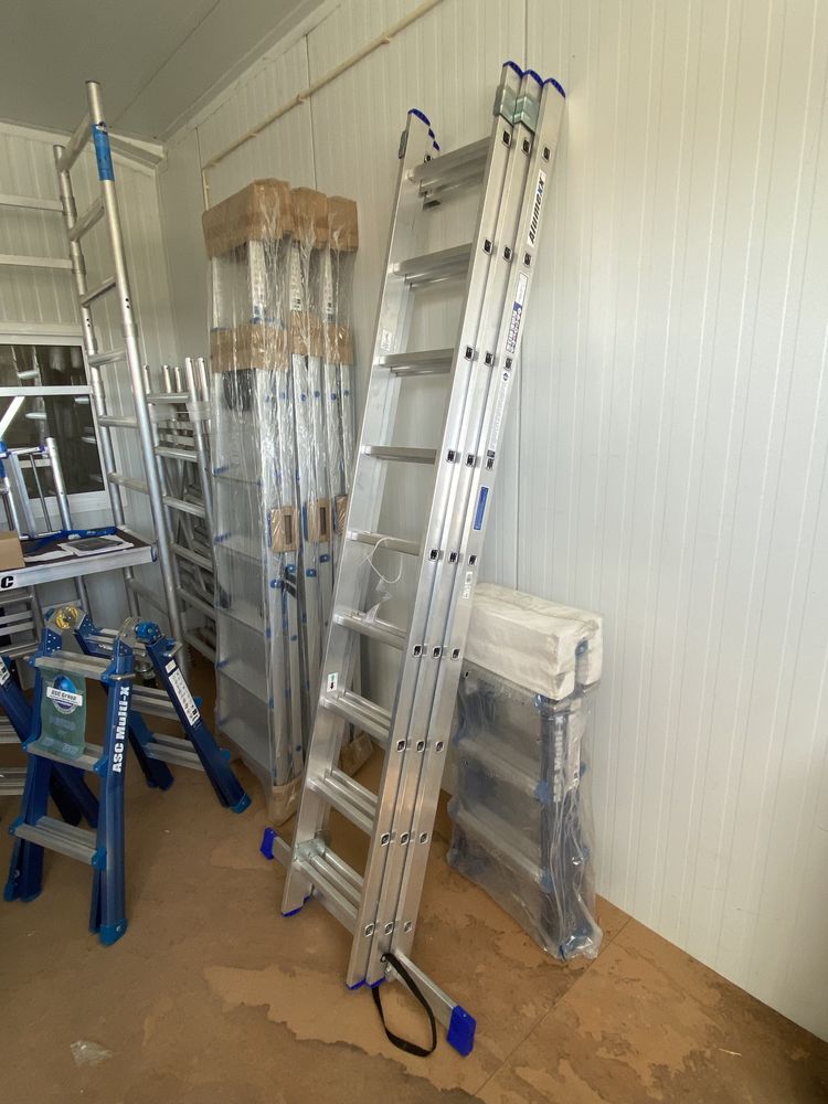 Escada 3x9 (5,25m esticada) NOVO com certeficados CE