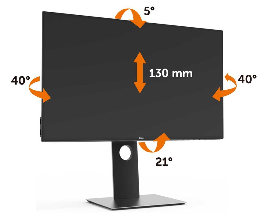 Monitor Dell UltraSharp U2721DE + cabos