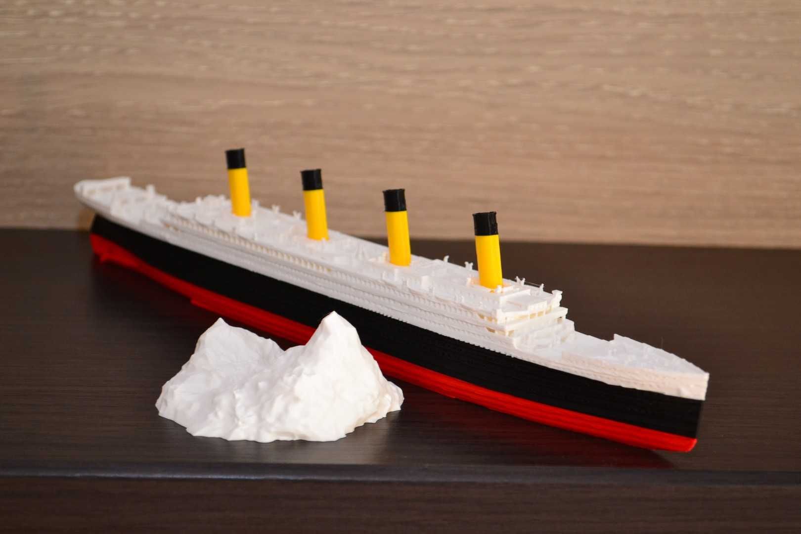 RMS Titanic + góra lodowa - Druk 3D