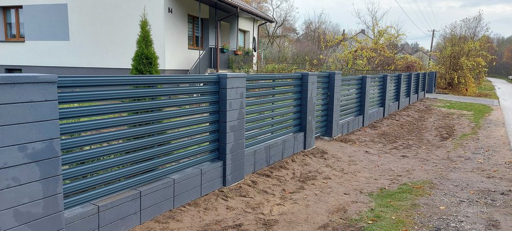 OGRODZENIE OGRODZENIA BETONOWE klinkierowe bloczek ogrodzeniowy