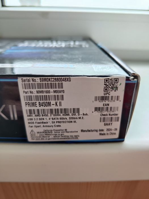 Материнська плата Asus  B450M + AMD Ryzen 5 5500