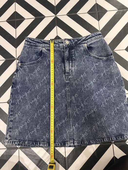 Джинсова спідниця HUGO синього кольору