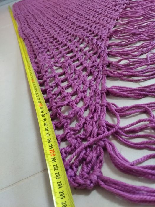 Xaile de lã em cor lilás