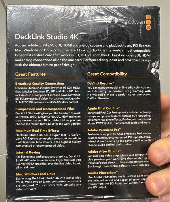 Blackmagic design Decklink studio 4K 6G SDI nowy