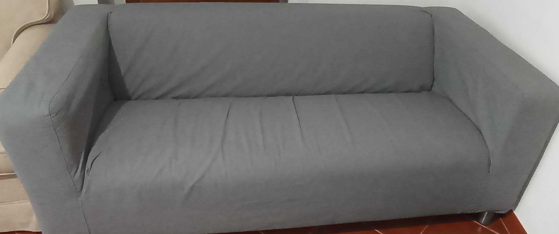 Sofá Klippan Ikea cinza