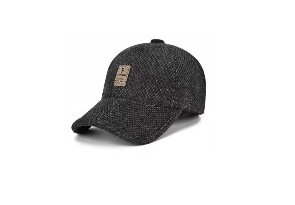 czapka męska zimowa z daszkiem baseball /nowa