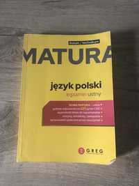 Książka z zestawem pytań jawnych do matury ustnej z języka polskiego