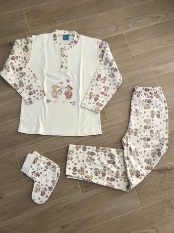 Pijama novo cardado para menina / criança 10 anos