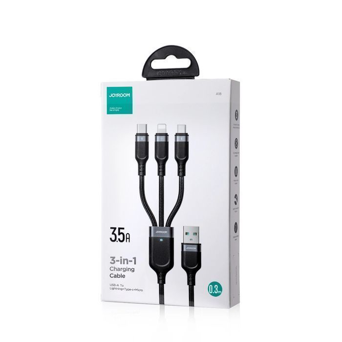 Kabel Joyroom Multi-Use Series 3w1 Lightning Usb-C Micro USB 30 cm