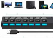 Hub USB 2.0 5V wieloportowy rozdzielacz 7 portów
