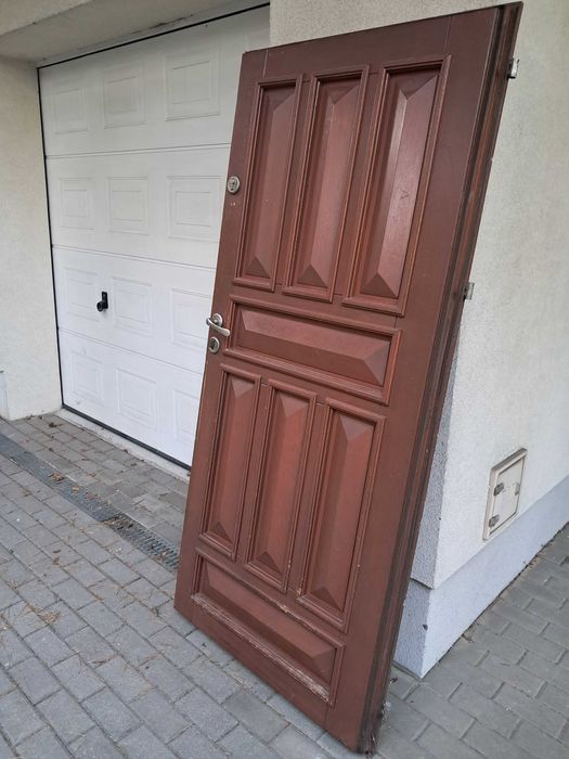 Drewniane skrzydło drzwiowe z demontażu