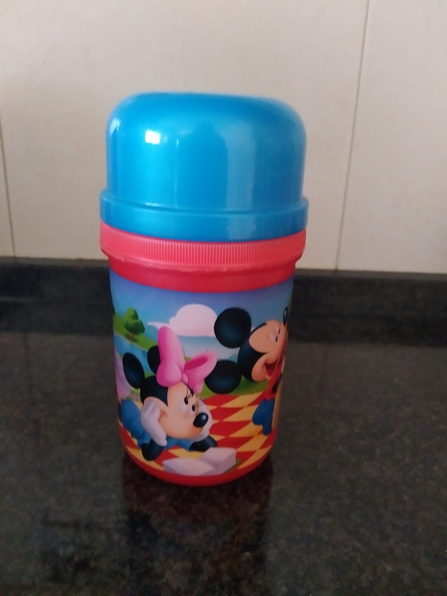 2 Lancheiras e 2 garrafas /copos de criança Minnie e Mickey