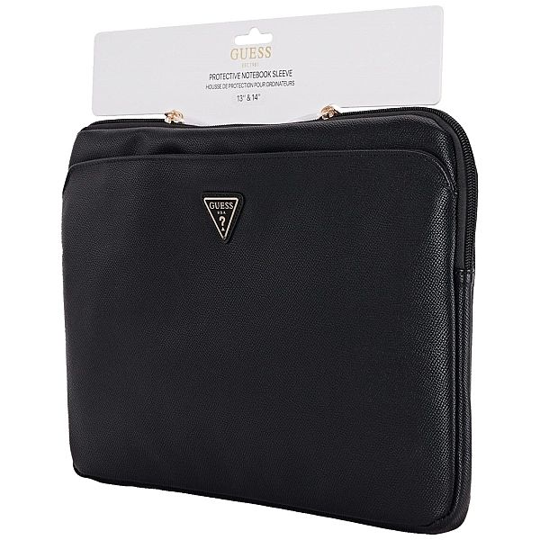 Torba Guess Sleeve Grained Zipper Pocket Triangle Logo na laptopa 14"-