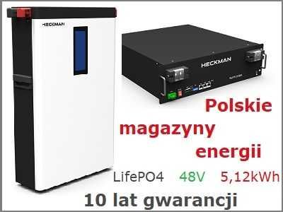 Bank energii LifePO4, 48V/5,12kWh, Polski producent, darmowa dostawa.