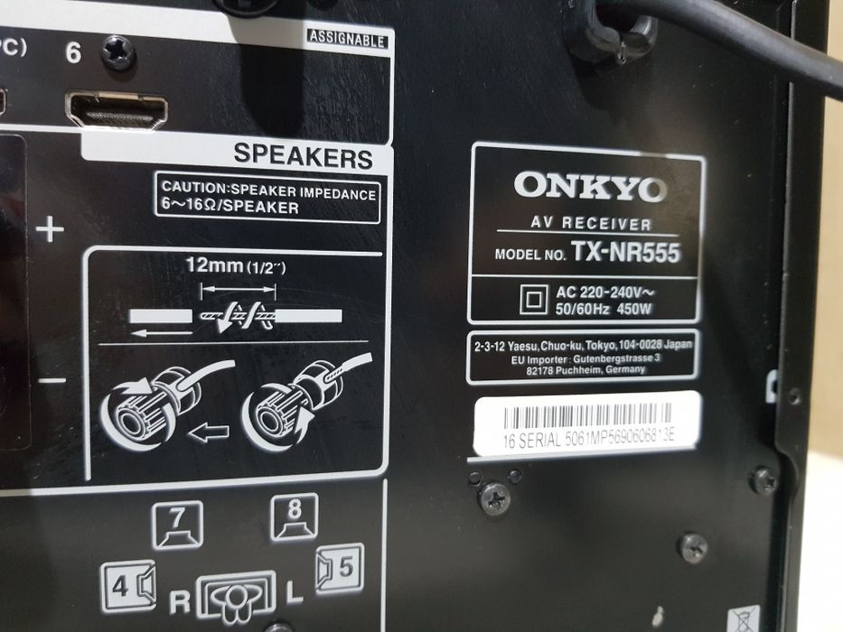 7.1AV ресивер Onkyo TX-NR 555 7х130Вт WiFi,Bluetooth, Spotify ,AirPlay