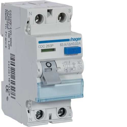 Interruptor diferencial 2P 63A 30mA tipo AC 2M Novo