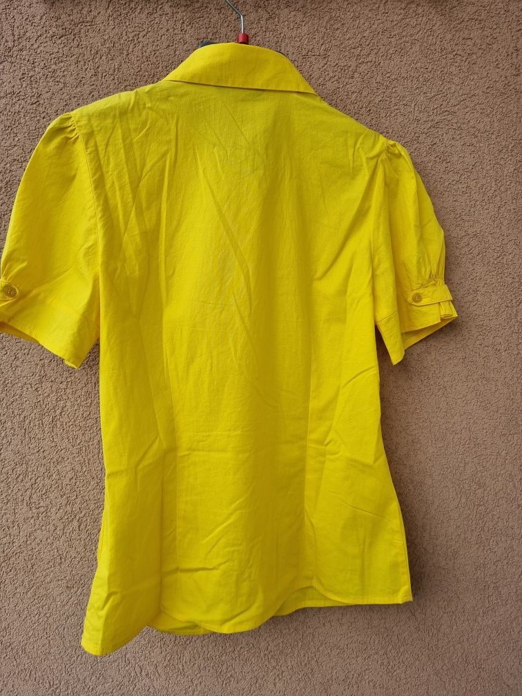 Żółta koszula z krótkim rękawem Miss Berge