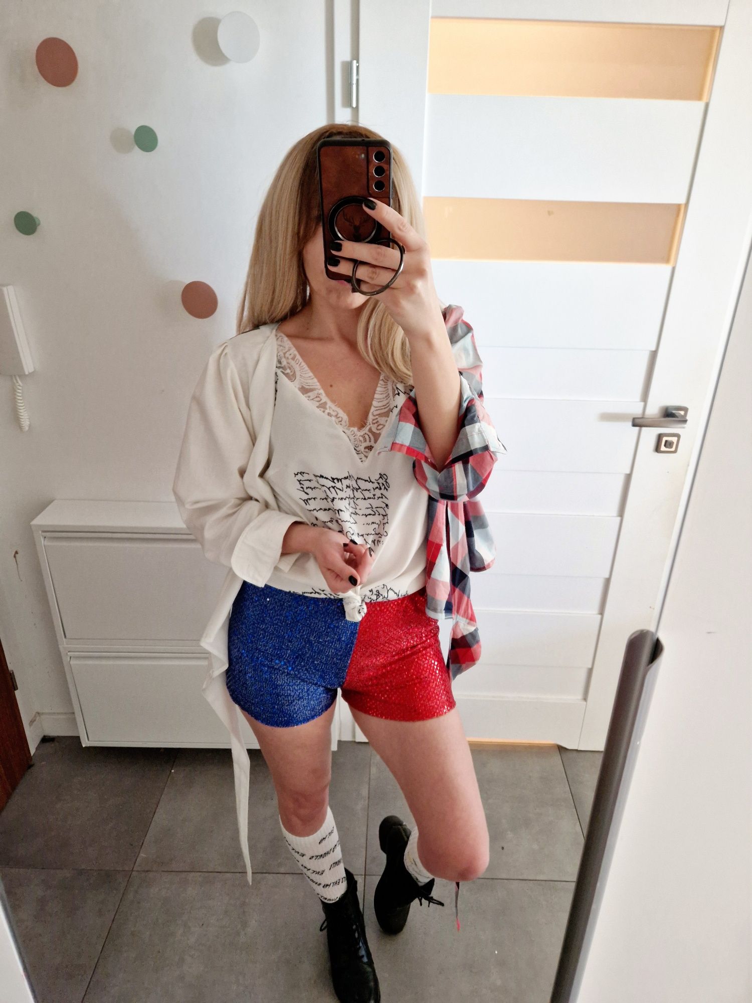 M 38 L 40 przebranie strój karnawałowy Harley Quinn Suicide Squad Joke