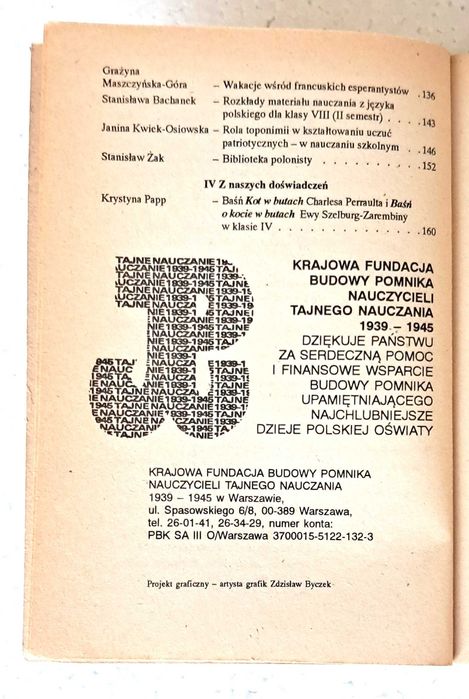 Język Polski w Szkole dla klas IV-VIII. Numer 5. Rok szkolny 1992/1993