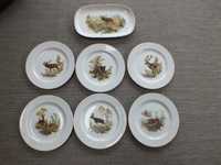 Serwis obiadowy Vintage Wunsiedel Bavaria  motyw łowiecki B41/51525