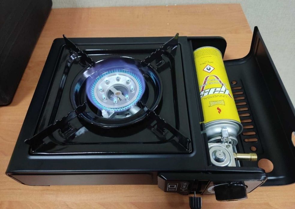 Плита газовая портативная под баллон.Плита газова під баллон+перехідни