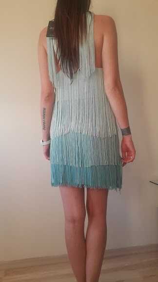 Sukienka z frędzlami ZARA